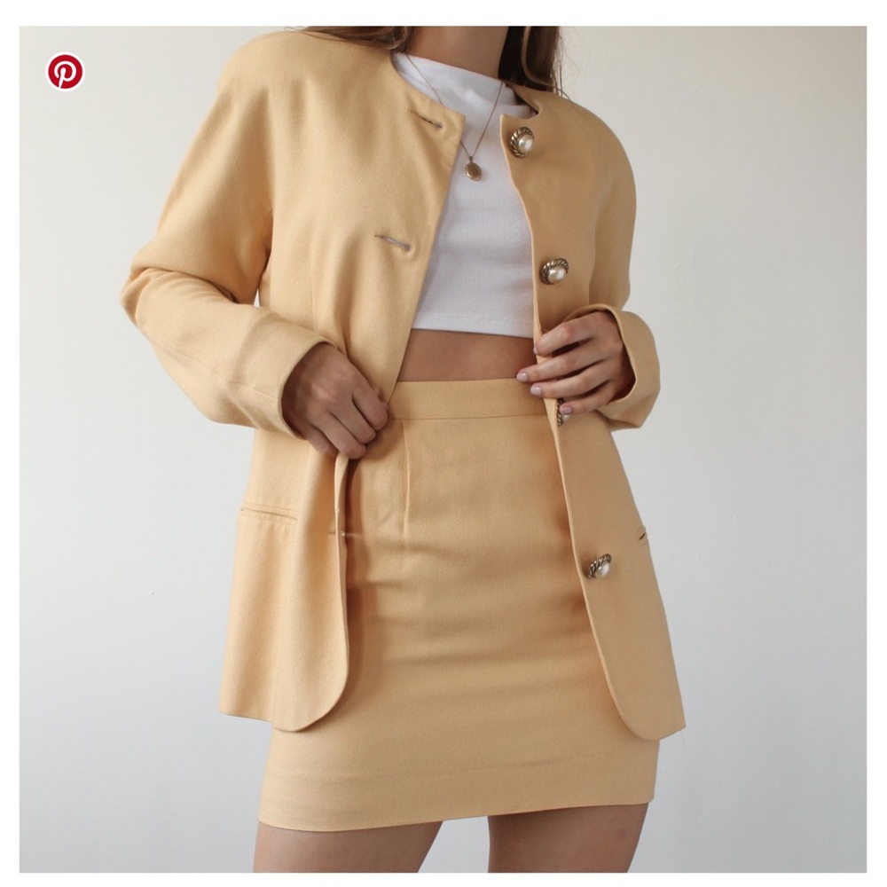 Vintage mini skirt suit matching set